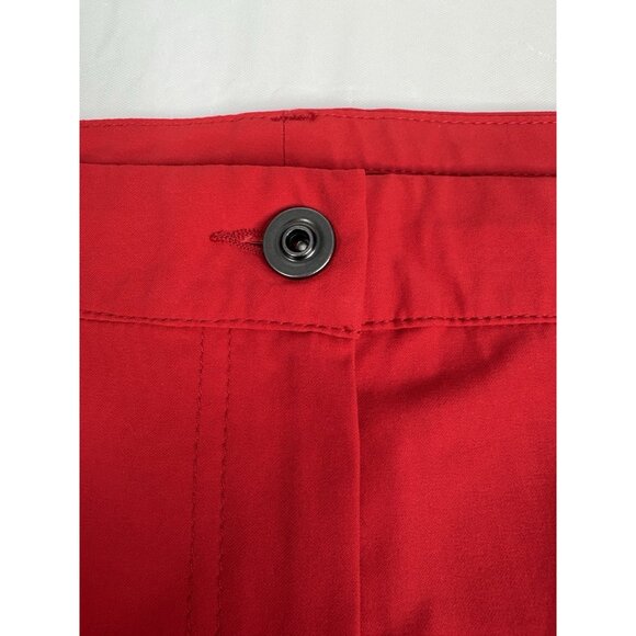 Atelier Gardeur DINA 2 Pants Red Womens Sz 16 Zip Pockets 28” Inseam Stretch - Picture 4 of 13